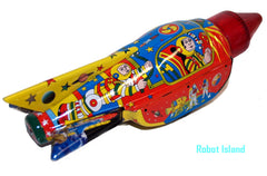 Astronaut Space Rocket Tin Sparkling Action NEW!