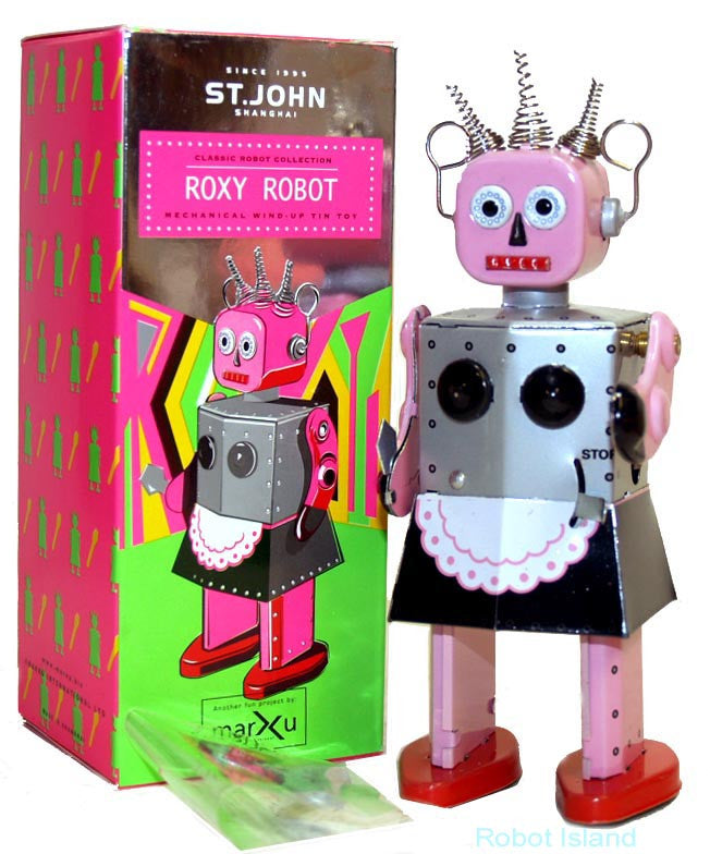 ARRIVED! Roxy Robot Windup Tin Toy St. John Toys Edition-SALE!