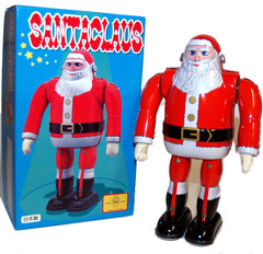 ARRIVED! Santa Claus Robot Tin Toy Windup Japan Metal House with box and key