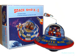 Space Ship Flying Saucer X-11 Tin Windup