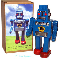 ARRIVED! Blue Smoking Spaceman Robot Wind-Up Non Smoker