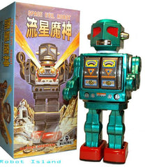 ARRIVED! Green Metal House Robot Space Evil Green Metallic Japan SALE!