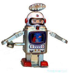 TV Spaceman Astronaut Wind Up Robot